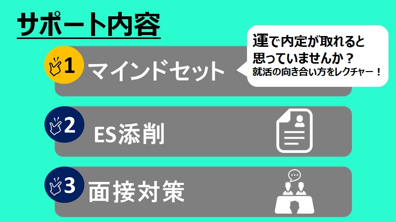 体育会就活　ES・面接対策1から教えます 受験勉強をした事なくても、超大企業入れた経験を教えます！ イメージ2
