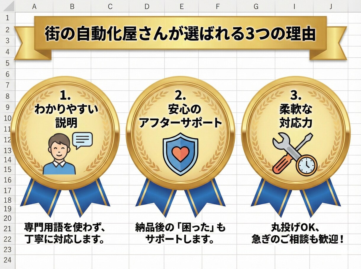 すぐにお見積もり！エクセル・スプシ開発します 速いだけでなく、現場で使える形で納品します イメージ5