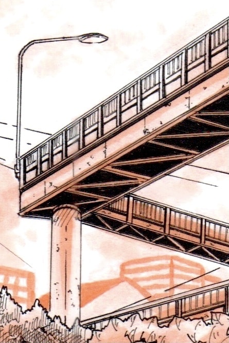街並みや風景のワンカット背景イラストを制作します 街の一角を切り取った、使いやすい背景イラスト イメージ6