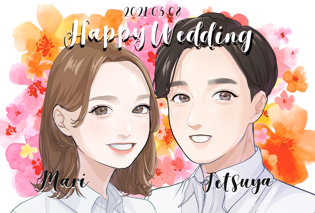 お写真から◎アニメ調の似顔絵を描きます リアルすぎず清潔感のある似顔絵☺︎アイコンやブログ記事に⭐︎ イメージ2