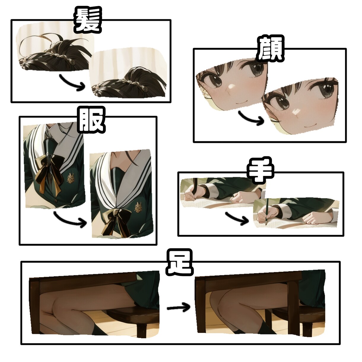 AIイラスト修正します 流行りのAIイラストのリタッチを格安で！ イメージ4