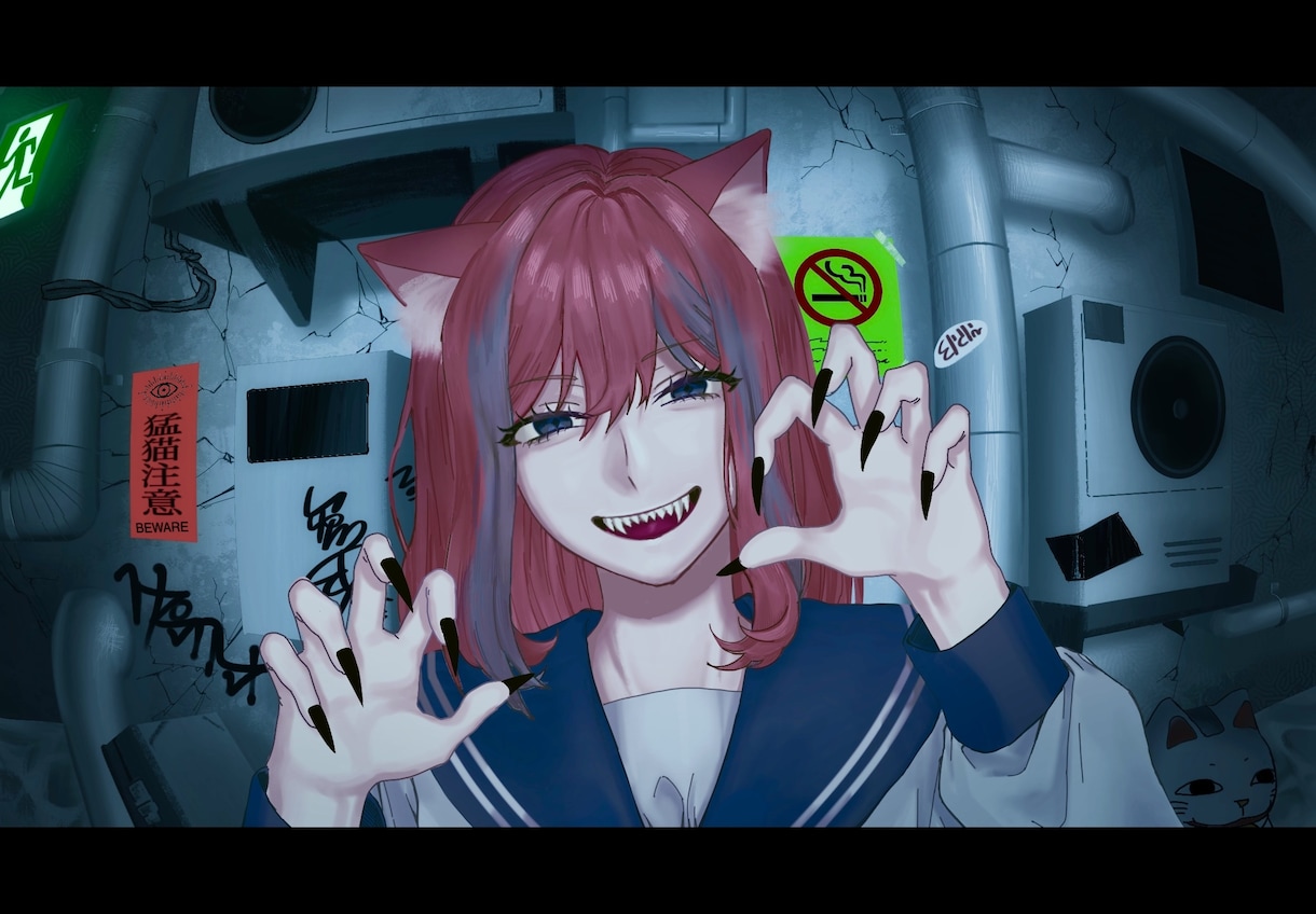 動画のサムネイルイラストを制作します 歌ってみた、配信などのサムネイルに イメージ1