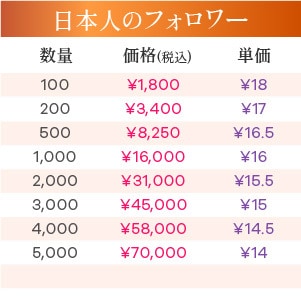 Instagram日本人フォロワー 増やします 100人~1万人 増えるよう宣伝し イメージ2