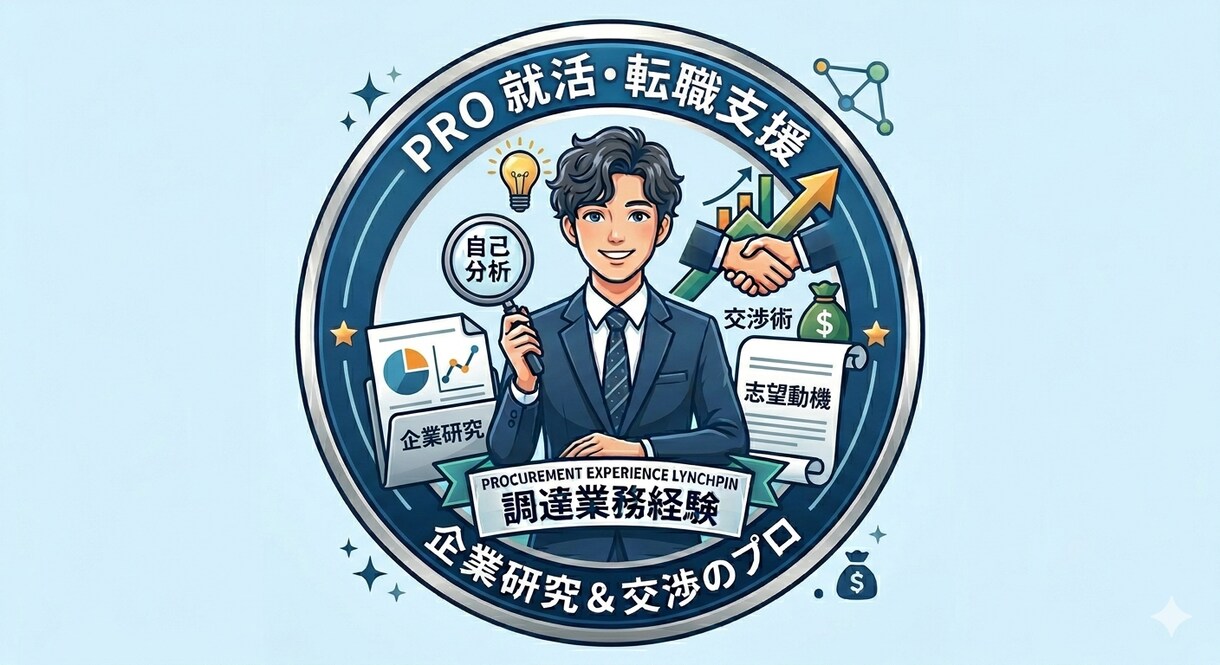 調達のプロが教える！「戦略的」就活・転職支援します 【交渉・企業分析】調達視点のロジックで内定と好条件を勝ち取る イメージ1