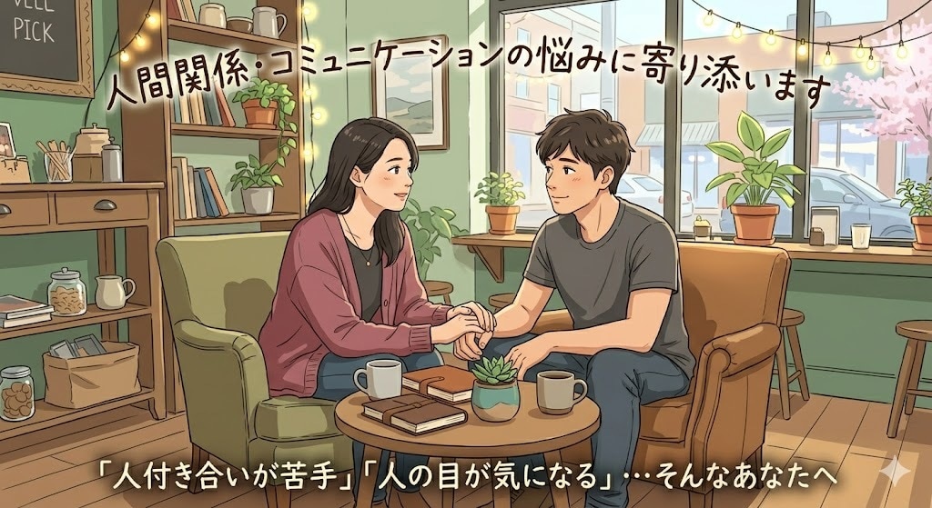 人間関係・コミュニケーションの悩みに寄り添います 「人付き合いが苦手」「人の目が気になる」・・・そんなあなたへ イメージ1
