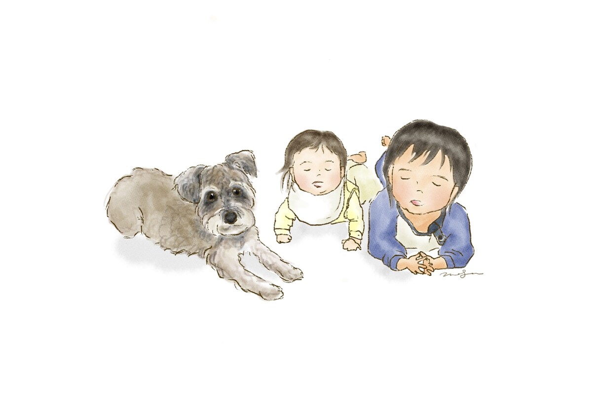思わずほっこりする絵をお書きします 写真とはまた違った絵の温かさ。残したい一瞬を描きます。 イメージ5