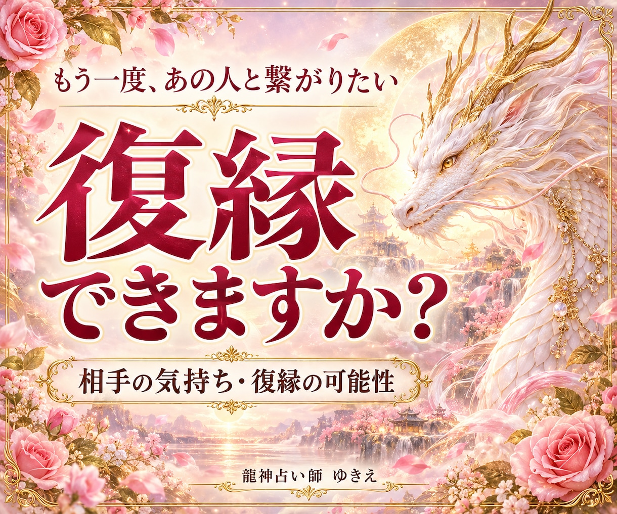 龍神占いで復縁と相手の気持ちを読み解きますます もう一度あの人と。連絡・再会・復縁への一歩を一緒に イメージ1
