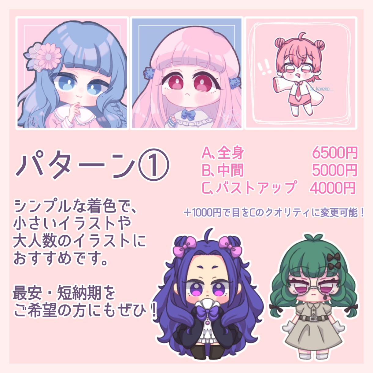 ぷにっと！可愛いデフォルメイラスト描きます アイコン・グッズ・動画など色んな場面で大活躍！ イメージ3