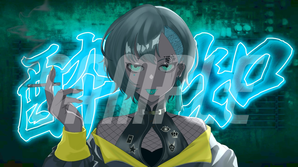歌ってみたなどサムネイラスト描かせていただきます 歌ってみた動画サムネ作成します！ イメージ2
