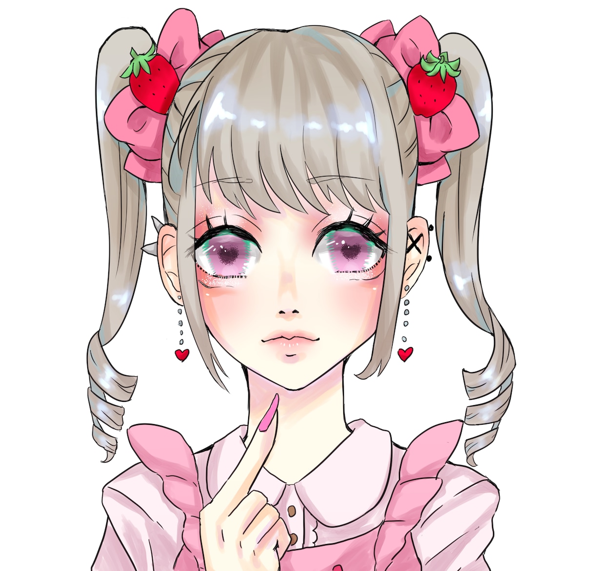 最安値で女の子アイコン描きます 最安値で納期も早め、かわいい女の子を描きます イメージ1
