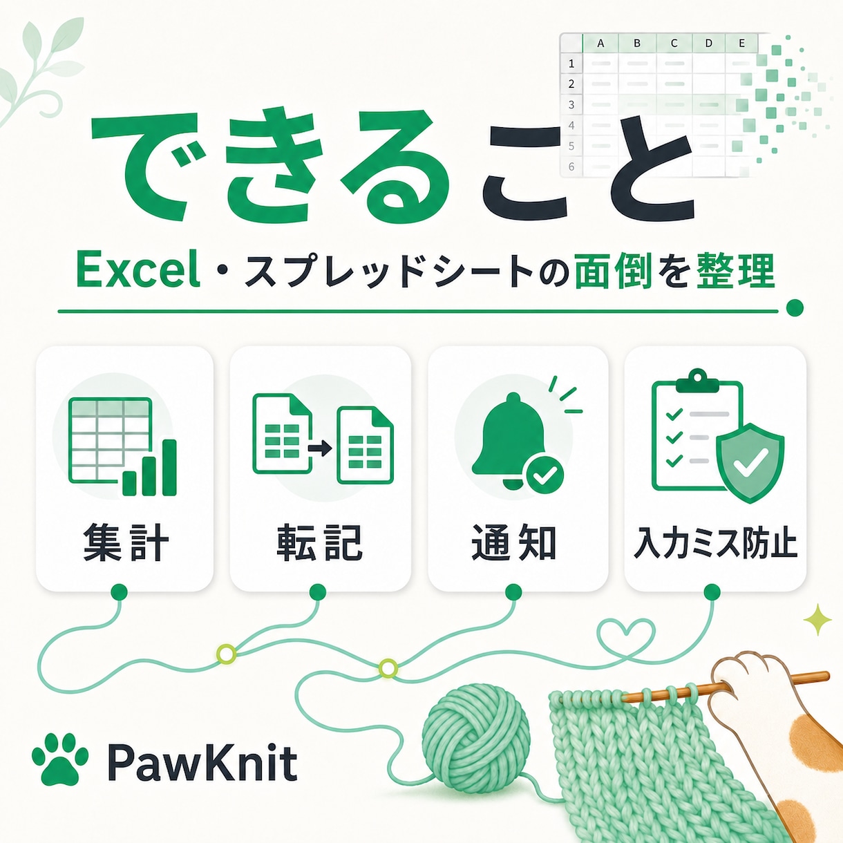 Excel・GASで作業自動化します コピペ・集計・転記をラクにします イメージ2