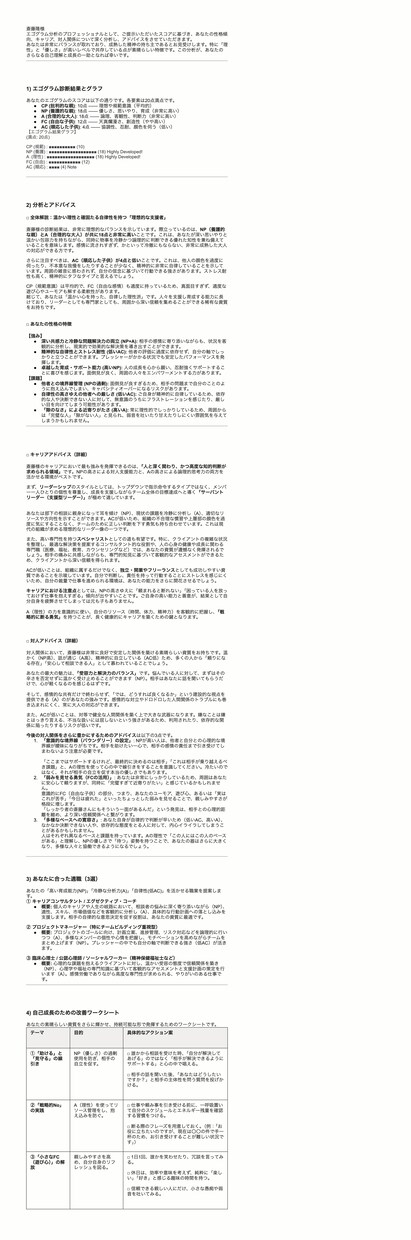 自分のことが、もっと好きになります 【人生に役立つ自分設計図】エゴグラム分析で心を可視化します イメージ6