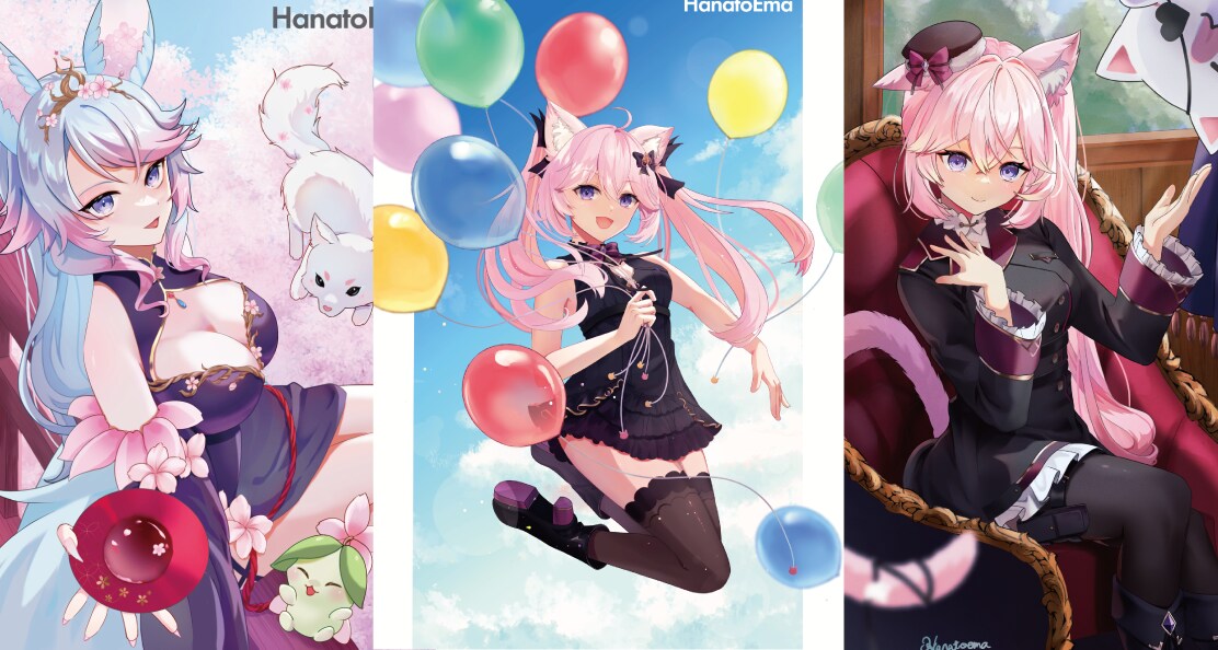 かわいい絵柄で1枚絵を描きます IRIAMの返礼品、歌ってみたなどのイラストお探しのかたへ イメージ8