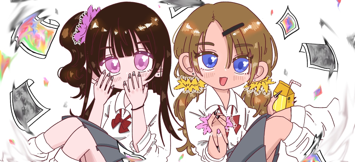 かわいイラストを描ける絵師探してる方ここにいます かわいい楽しい現実逃避できる絵描きます！ イメージ4