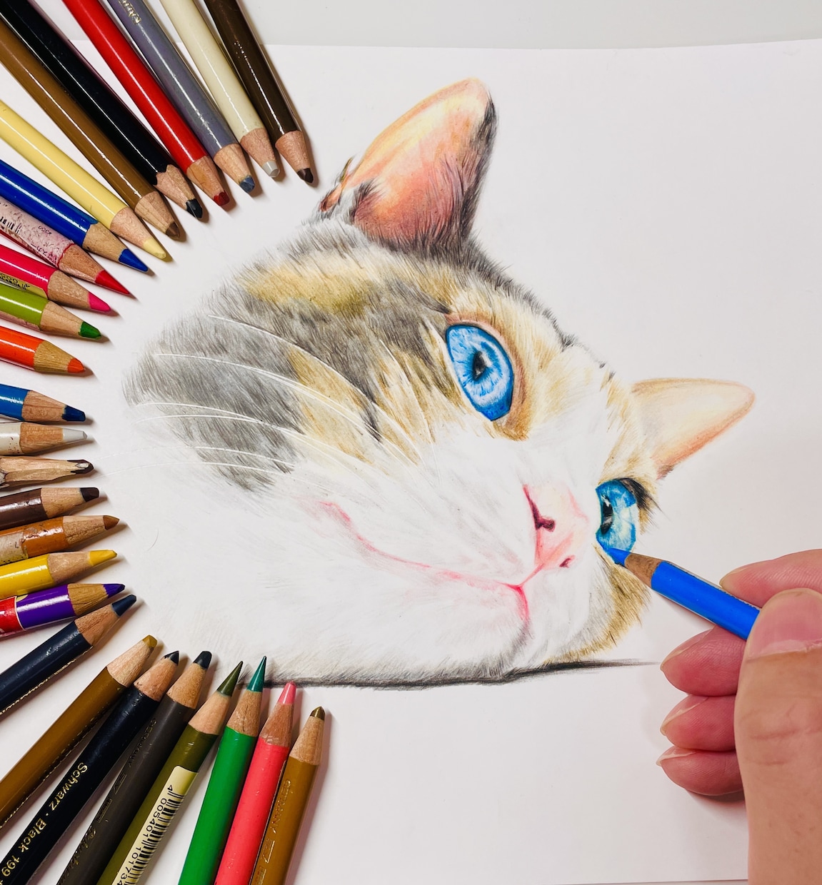 ペットのリアルな似顔絵を描きます ポストカードサイズ。世界に一つ、心に残るペット似顔絵。 イメージ1