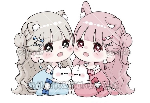 一緒に考えて理想の絵に！可愛いSDイラスト描きます 可愛いちびキャラ、細かいヒアリングで極力理想に近づけます！ イメージ1