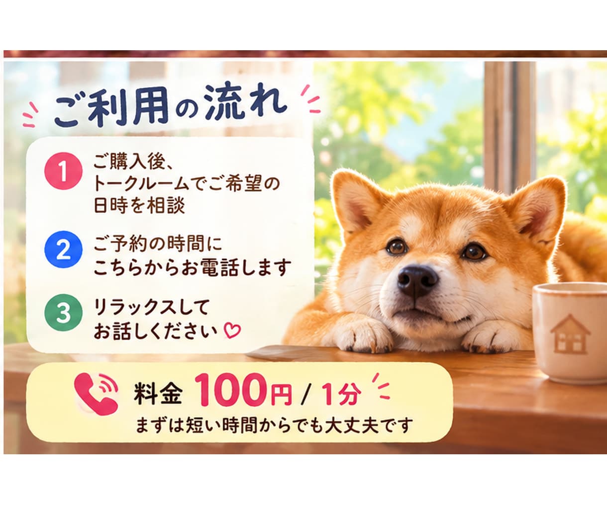 ちょっと誰かと話したい方とお話しします 声が震えても、沈黙でも大丈夫。電話練習も歓迎 イメージ4