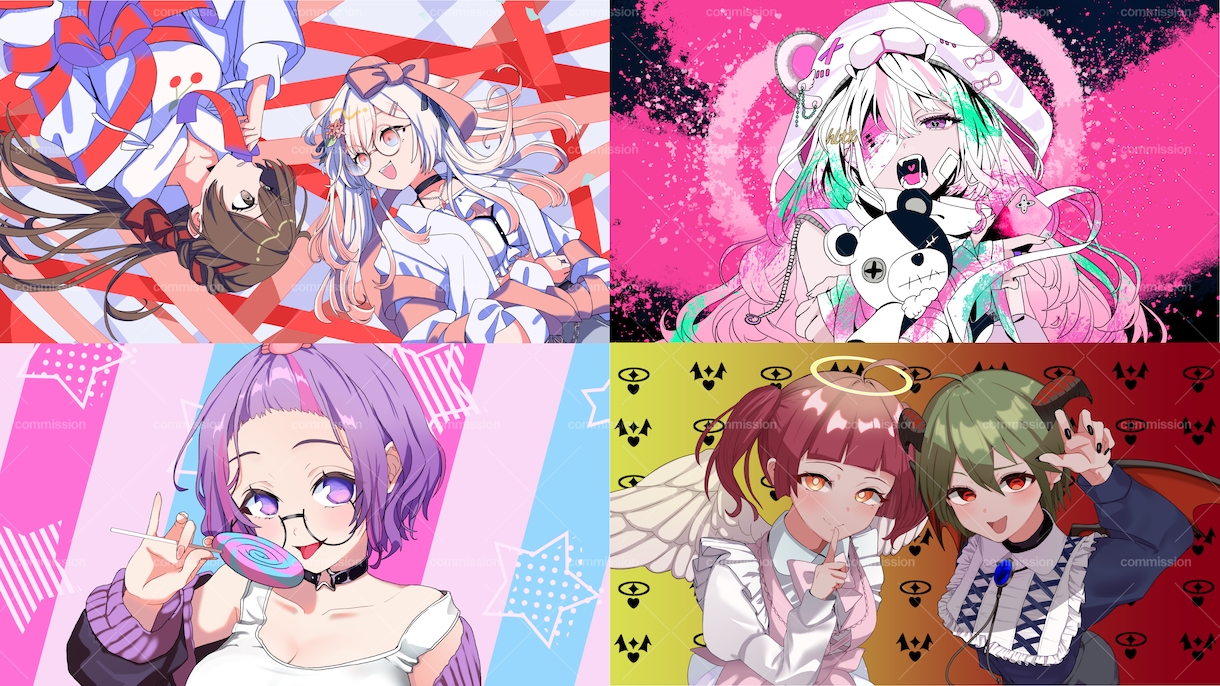 世界観を大切に☆多用途イラストお描きします 歌ってみた／配信サムネイル／アイコン／1枚絵お描きします！ イメージ2