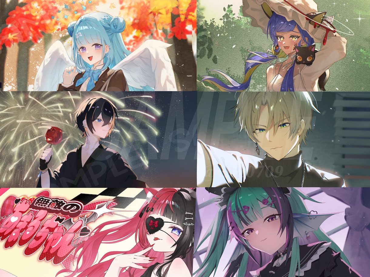 アイコン、グッズ、ＭＶ、サムネイル描きます 綺麗系、儚い系、クール系、アニメ塗りなど得意です！ イメージ1