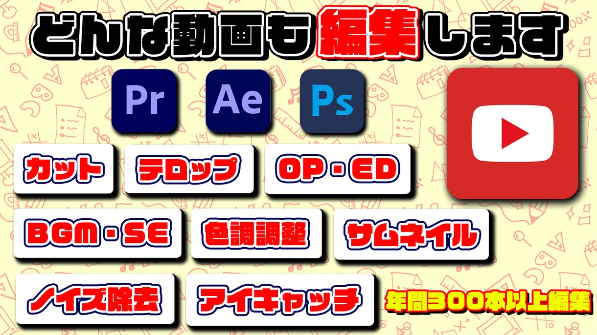YouTube動画/OP/ED等の編集致します 様々なジャンルに対応した編集致します イメージ1