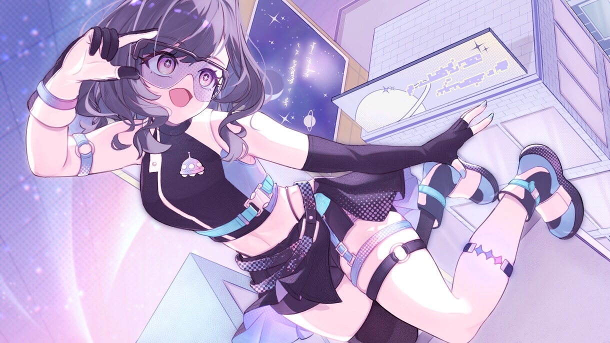 SNS・MV・動画などに使用する一枚絵を制作します あなたの大切なキャラクターを、かわいく一枚のイラストに！ イメージ1