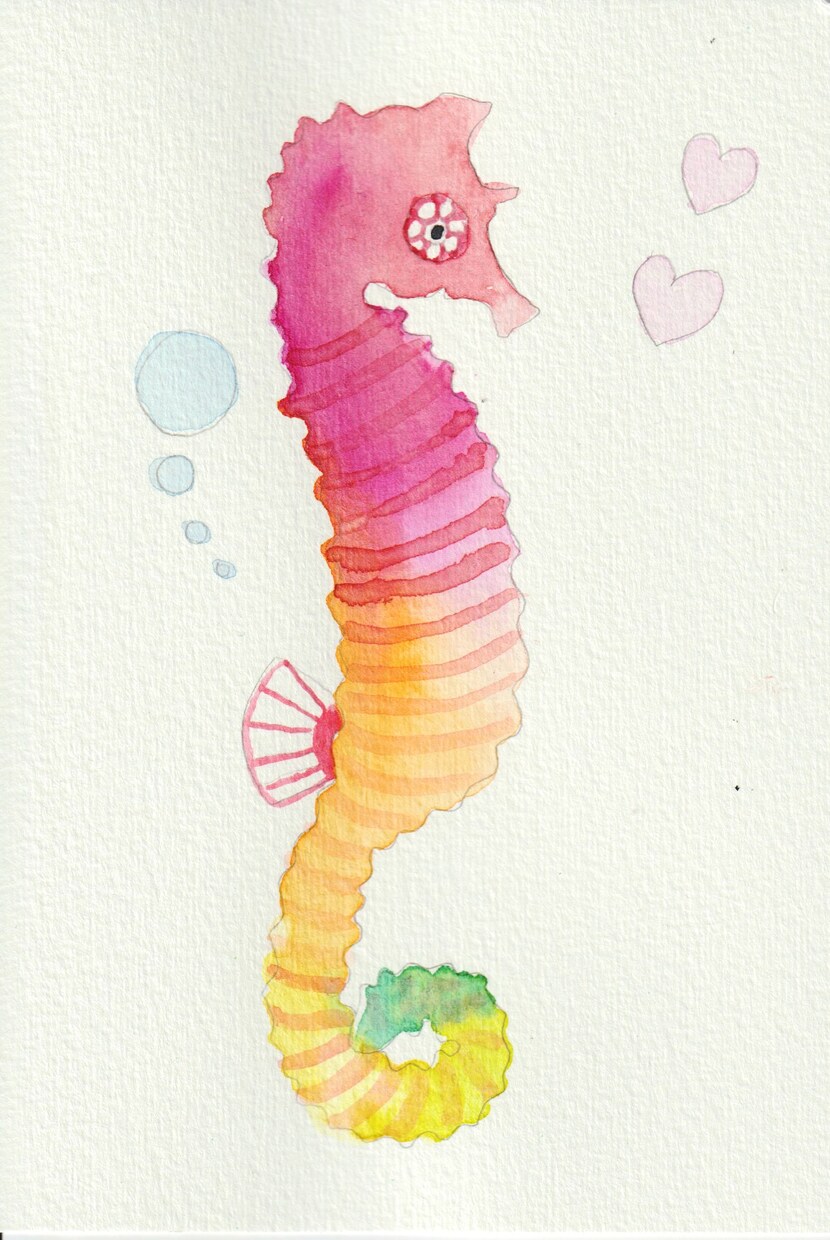 海の生き物を描いてみました。 海の生き物を描いてみました。