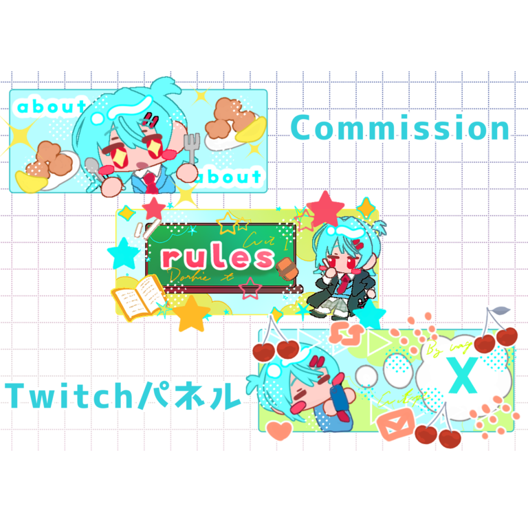 Twitchパネル作成します あなただけのオリジナルパネル！1つ1000円～ イメージ1