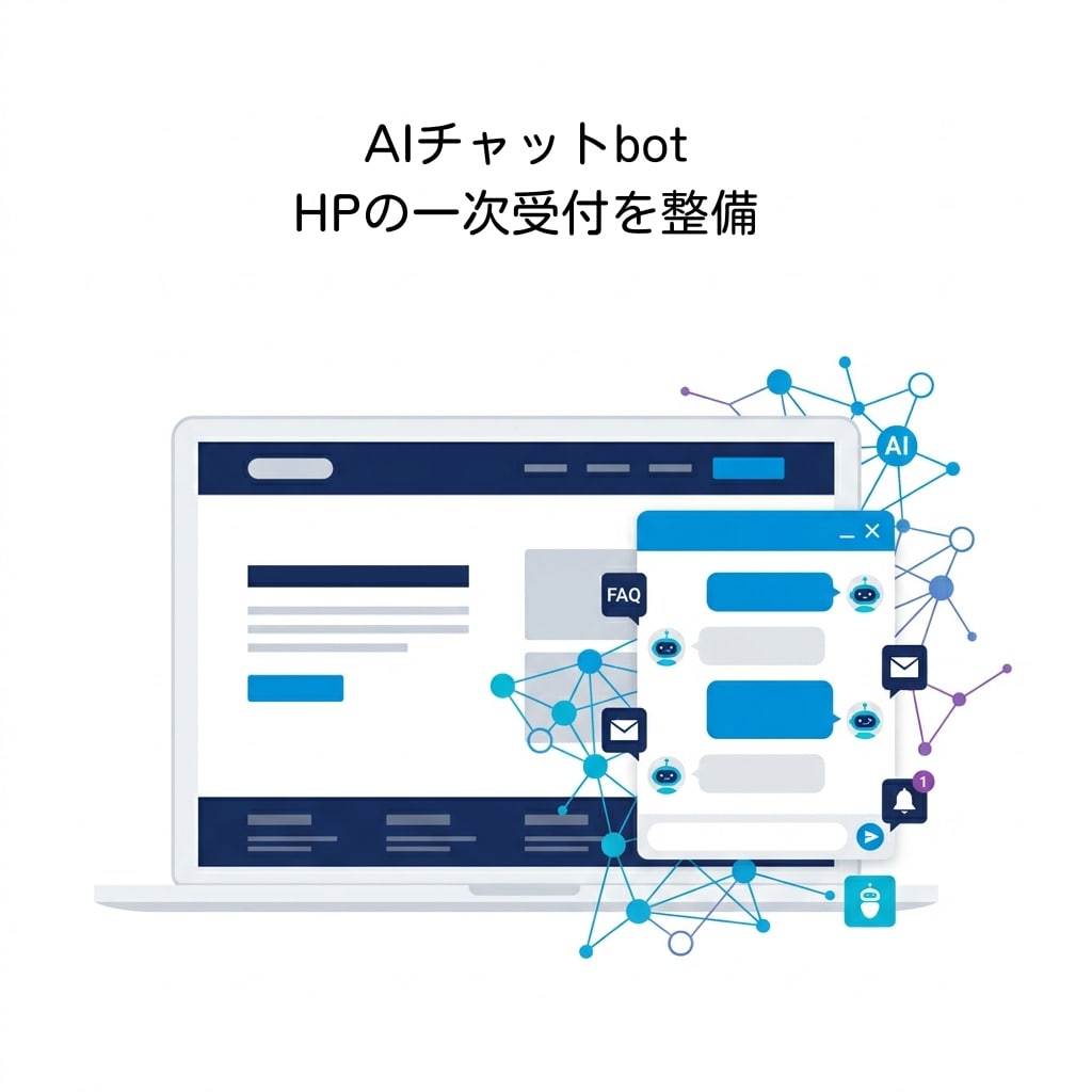 AIチャットbotを導入します HPの一次受付導線を整備します イメージ1