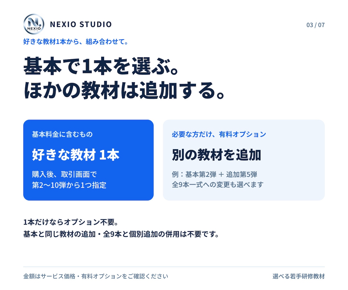 若手社員向け研修教材を選んで購入できます 講師手配の負担を軽減！選べる全9種類の実践型研修教材 イメージ3