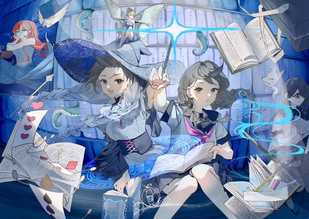商用可︎︎⟡キラキラ透明感のある人物+背景描きます 配信、アイコン、イベント等、目を引くイラストをご希望の方に！ イメージ8