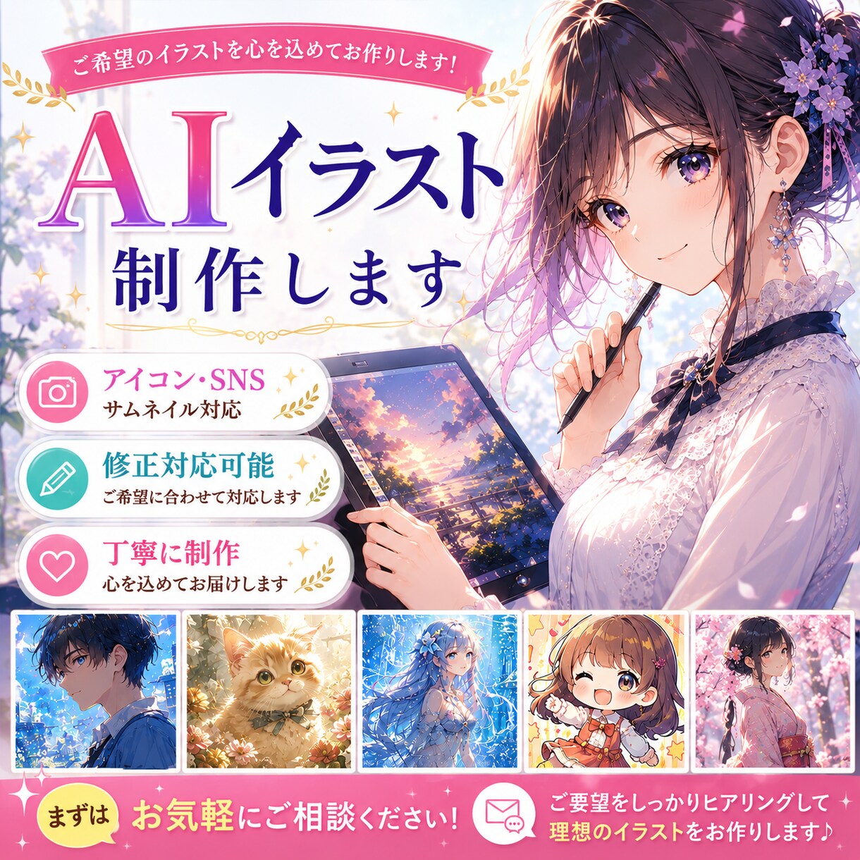 ご希望に合わせたオリジナルイラストを制作します イラストイメージを是非教えて下さい。 イメージ1
