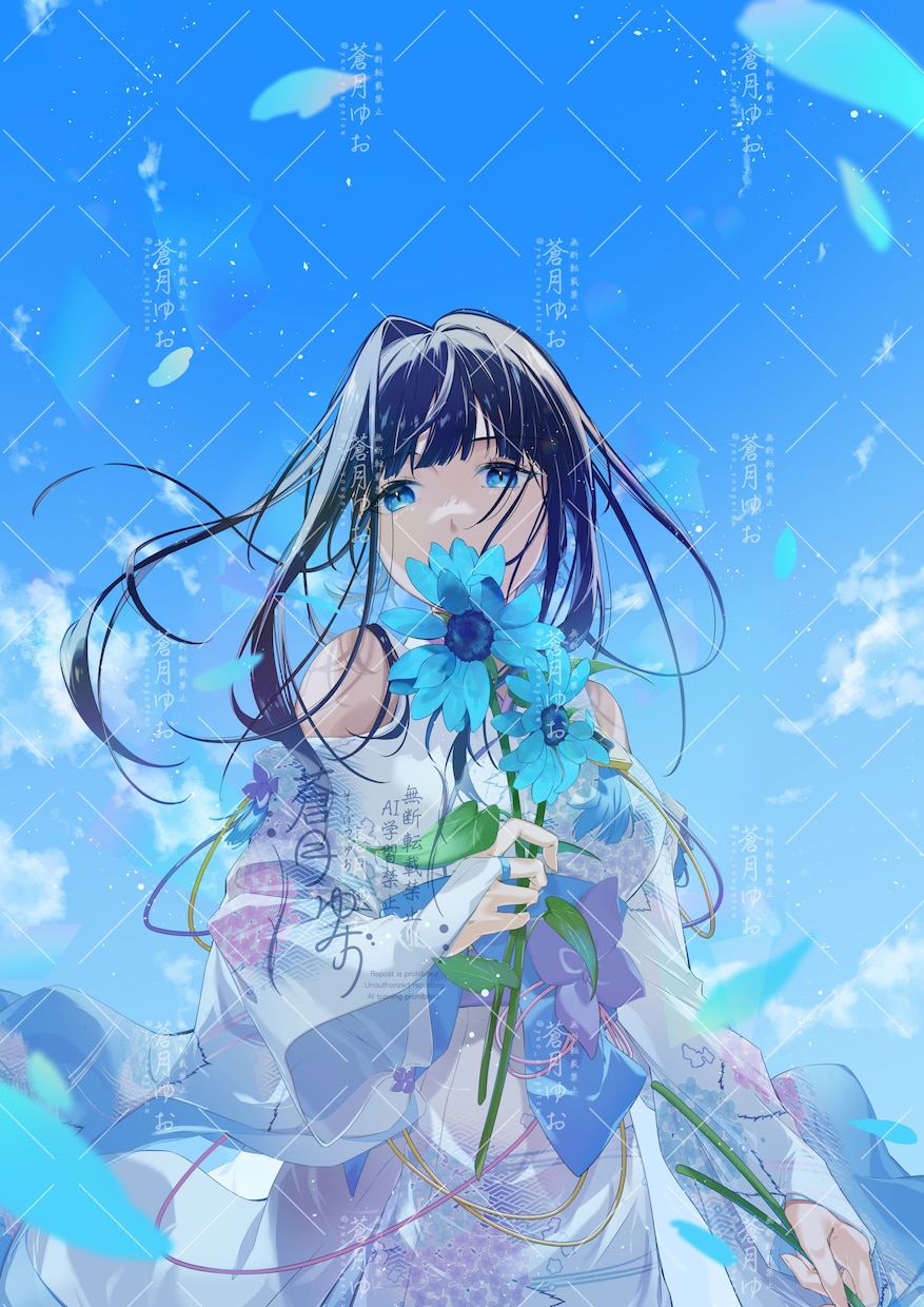 和風な一枚絵、アイコン、サムネ、キャラデザ描きます 綺麗、儚さのある絵に仕上げます イメージ1