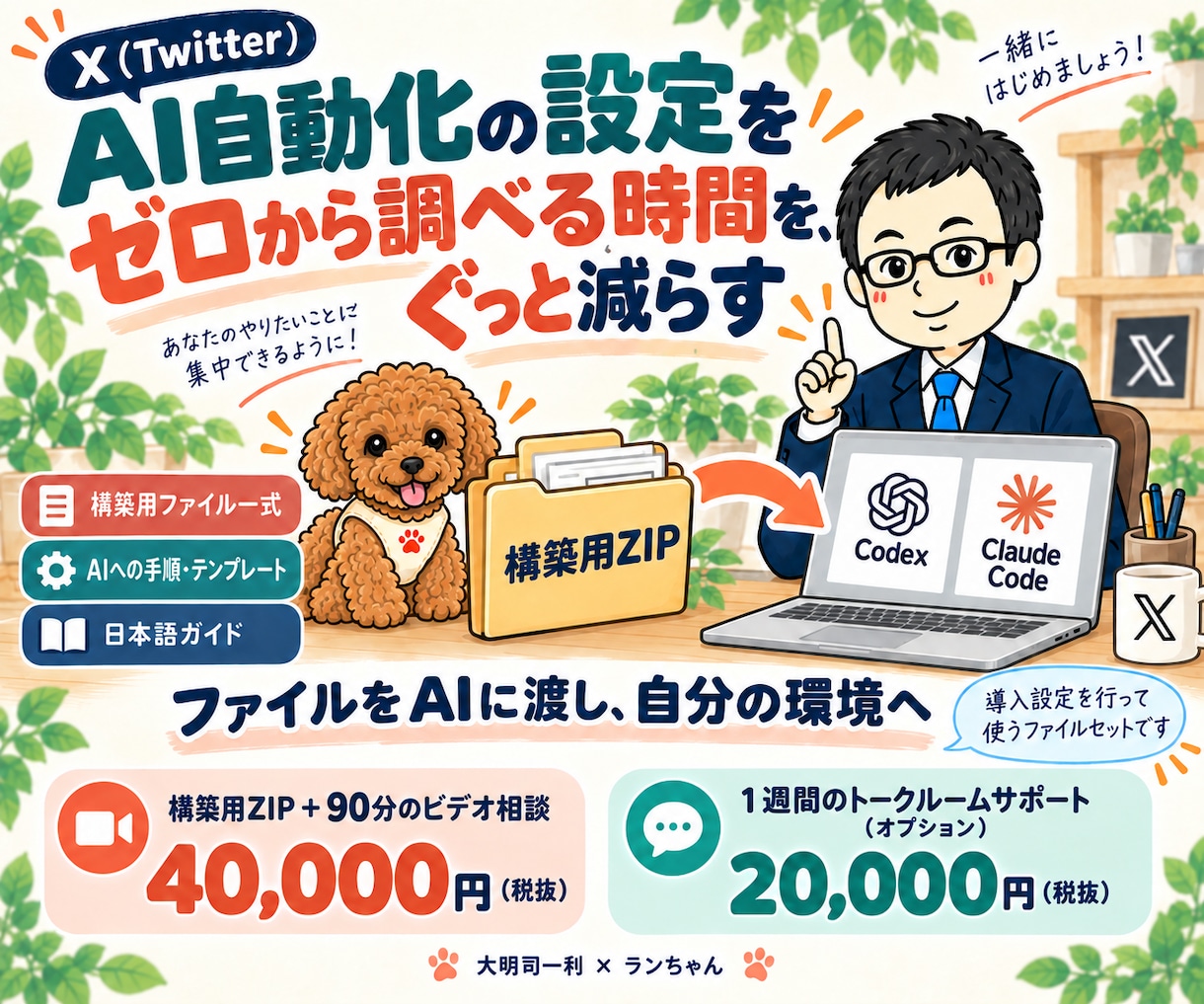 X(Twitter)のAI自動投稿を構築します Codex／Claude Code対応｜90分導入支援 イメージ4