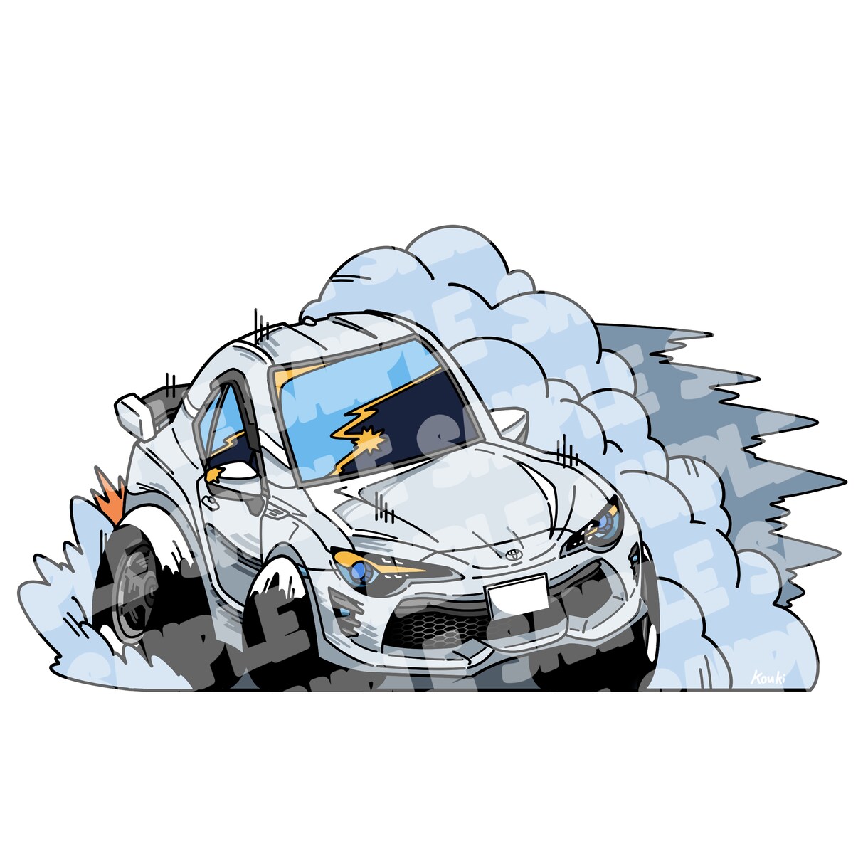 キュートな車のイラスト描きます アイコンや名刺、ちょっとした挿絵等に是非! イメージ5