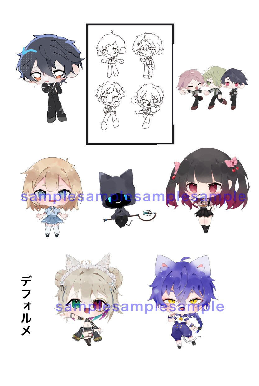 最短即日でどんなのでも描きます デフォルメや可愛い、カッコイイに全振りした極端な絵柄で イメージ3
