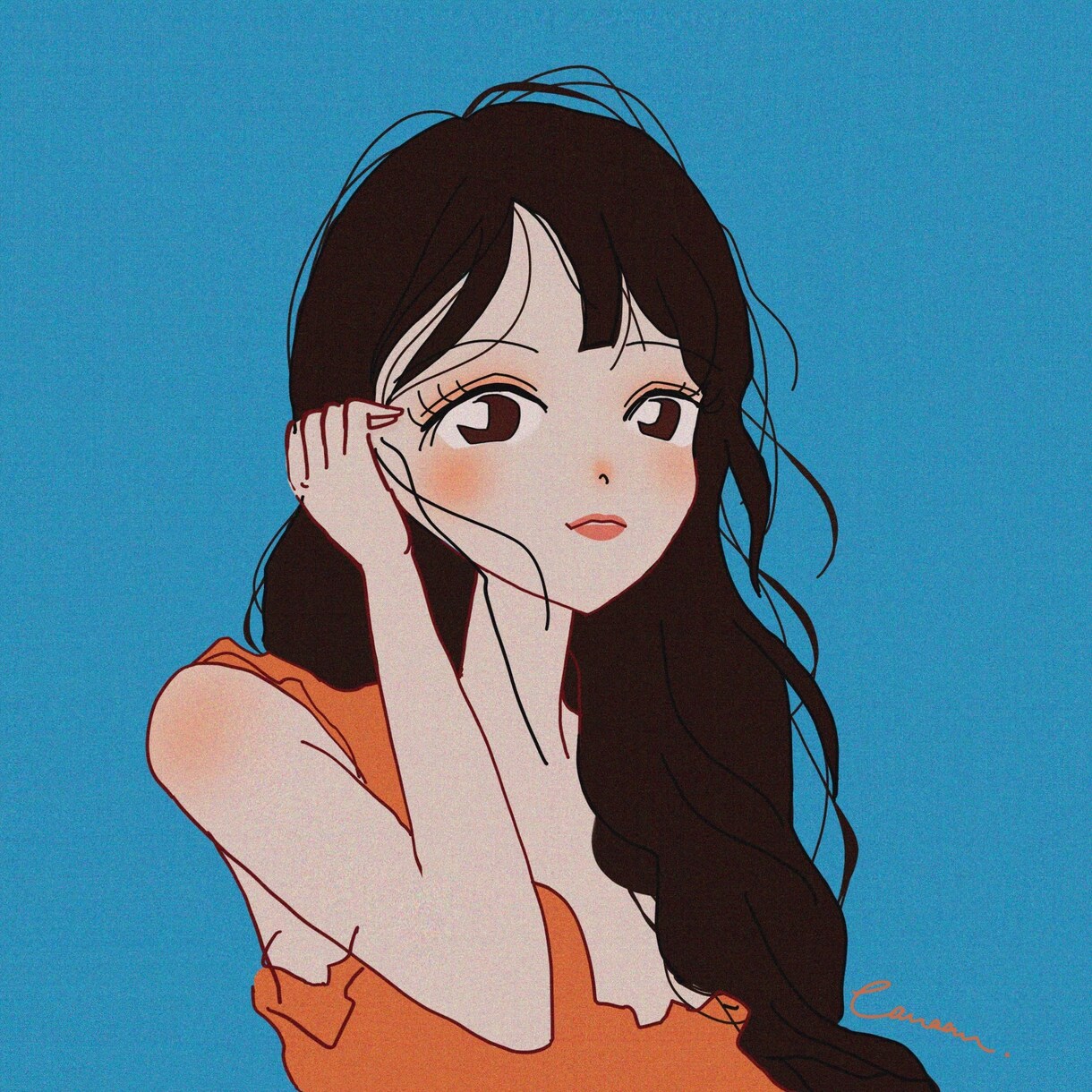 SNS用レトロ感な漫画風アイコン作成します SNSやLINEなど用かわいくてレトロなイラストを描きます イメージ5