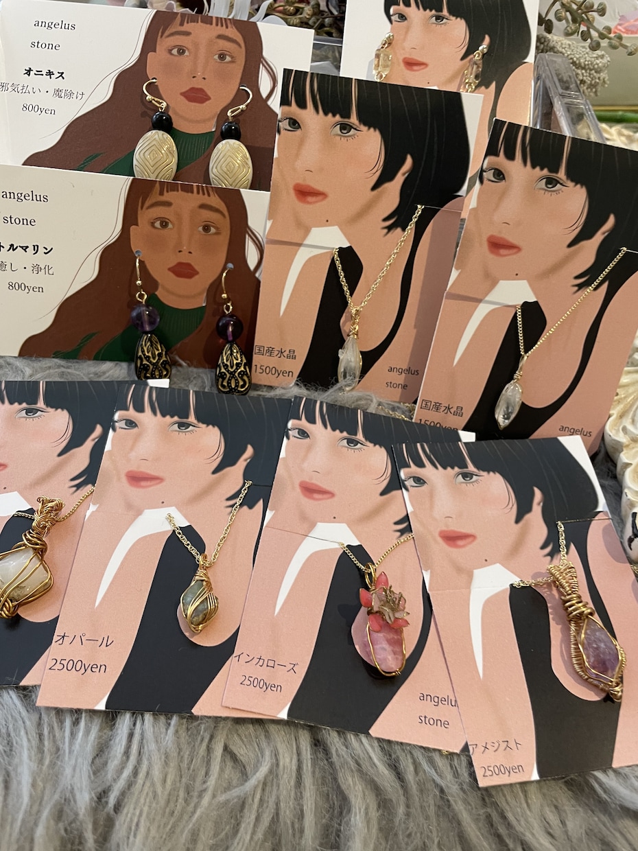 可愛い女の子のアクセサリー台紙、作ります 着用イメージがしやすい！あなた好みのモデルさんを描きます！ イメージ2
