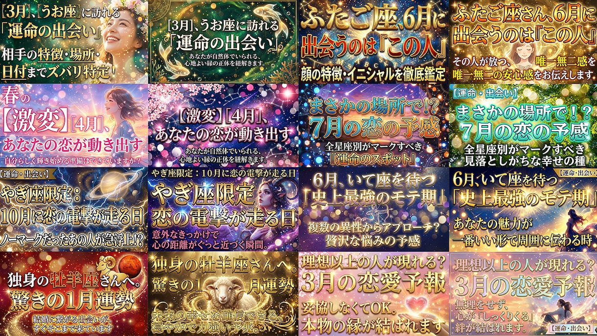 占い・恋愛特化|YouTubeサムネイル制作します 本気の鑑定が、軽く見られないデザインに イメージ2