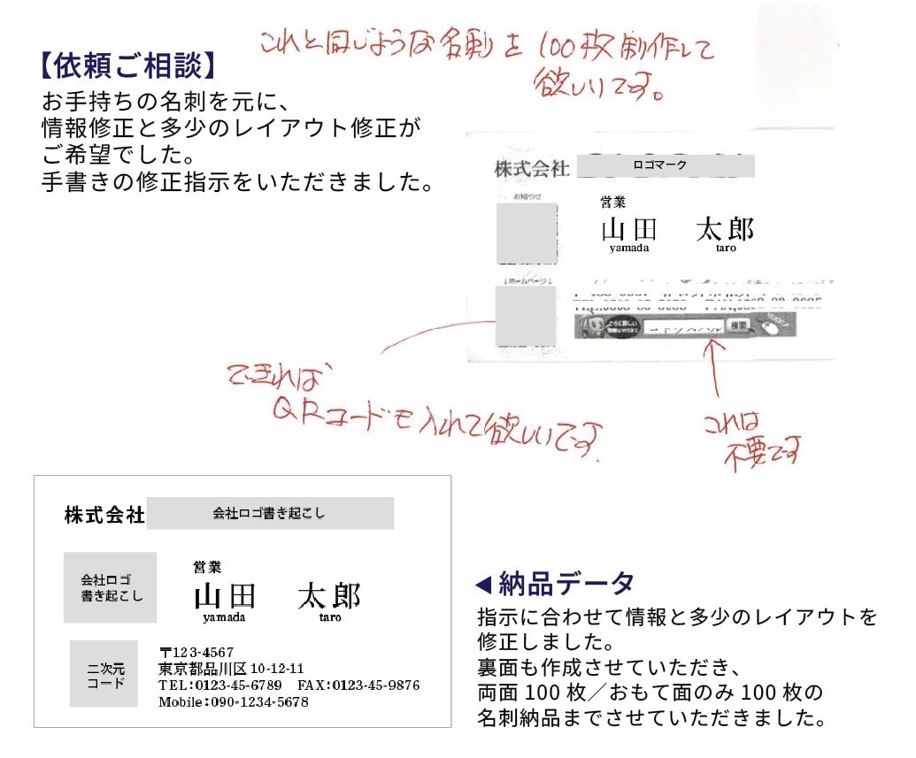 名刺やカードそっくりデータ制作＆文字修正します 【評価5.0継続中】丁寧な対応／修正無制限◎初めての方にも イメージ3