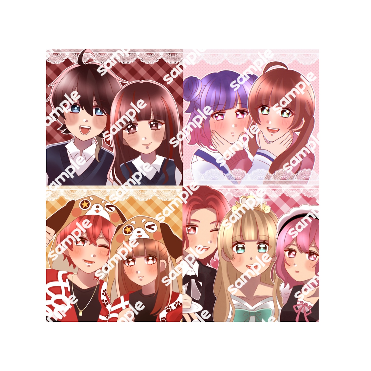 SNS等に！かわいいイラストお届けします アイコン、歌ってみた動画、グッズ、観賞用などに!! イメージ3