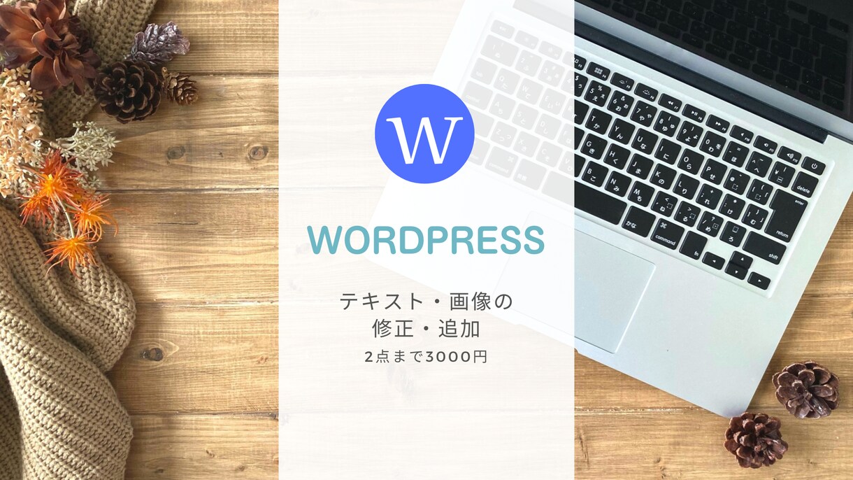 Wordpressのテキスト・画像修正・追加します テキスト・画像修正を2点まで3000円で対応します イメージ1