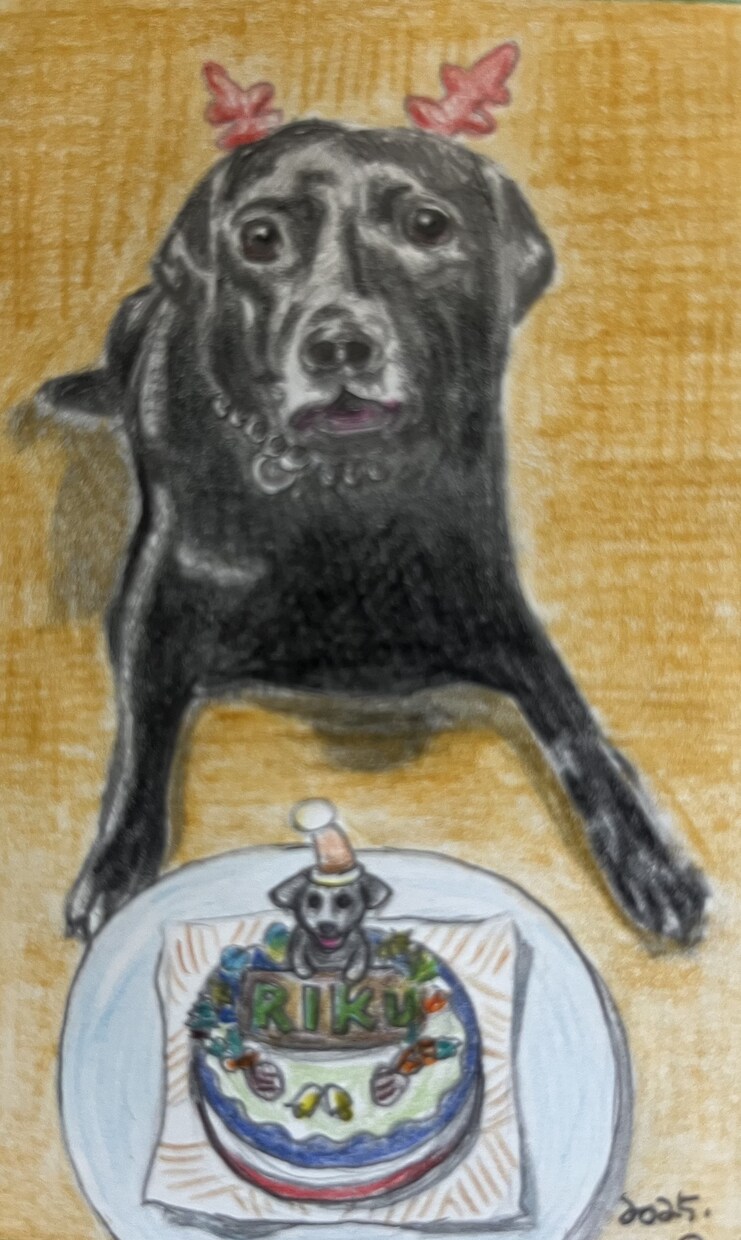 手描きで優しいペット似顔絵をお描きします 写真をもとに、やさしい雰囲気の似顔絵を描きます イメージ4