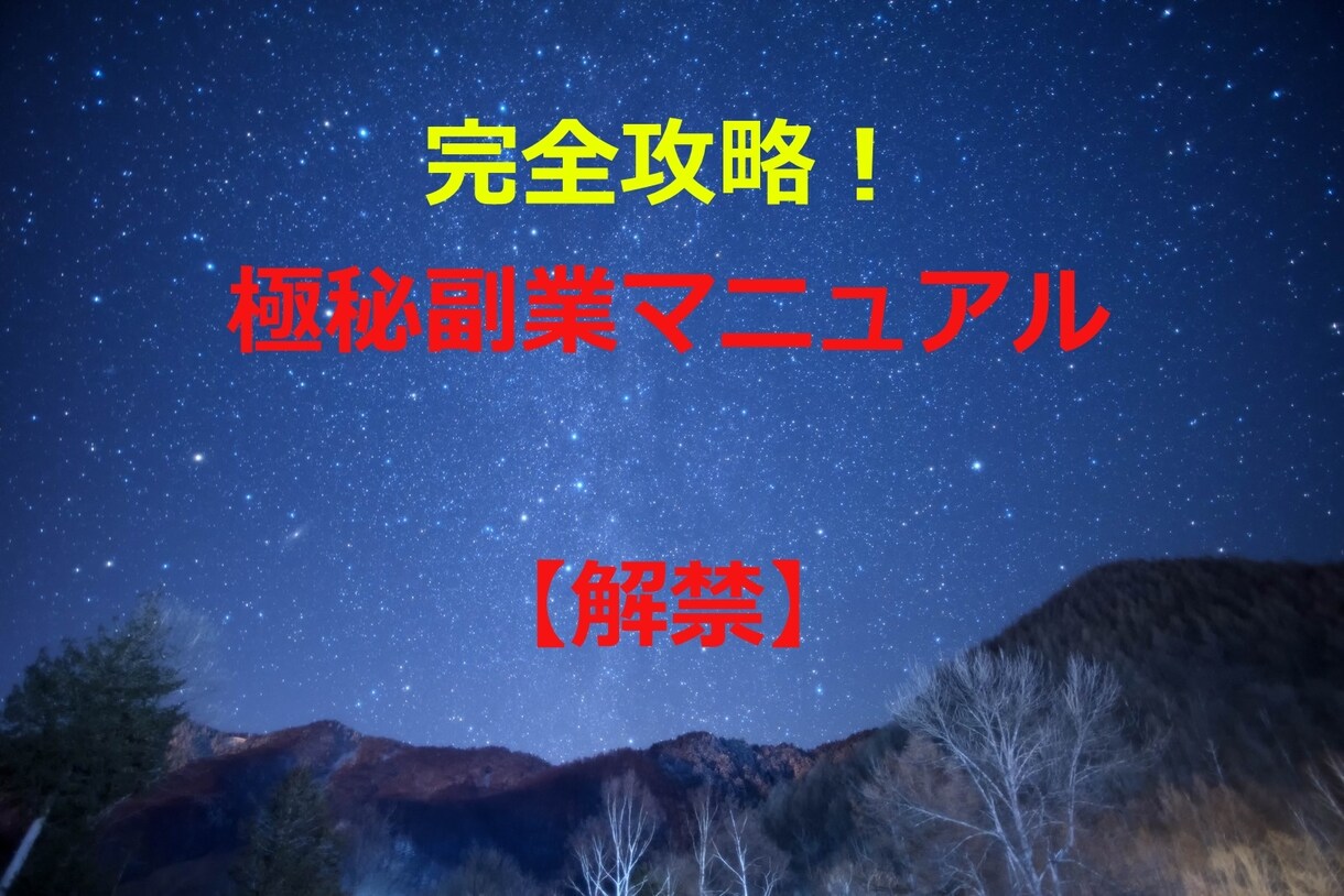 完全攻略！本物の極秘副業をお教えします ご購入以外の副業ノウハウも別途ご提供 イメージ1