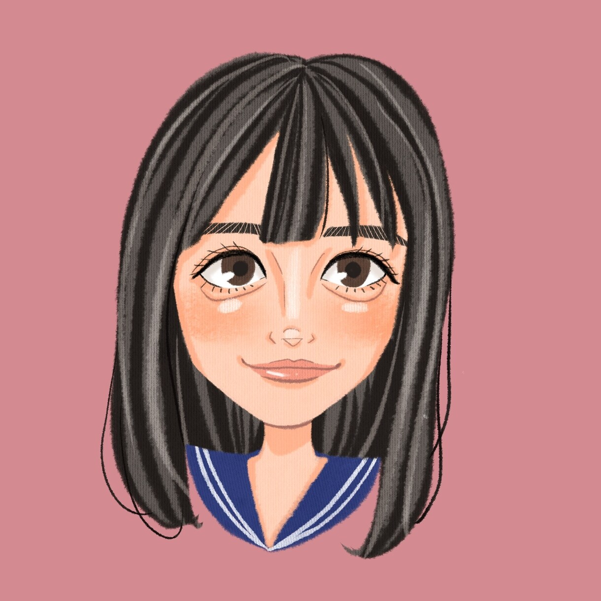おしゃ可愛い♡雰囲気似顔絵アイコン描きます レトロチックなシンプルで可愛い♡あなただけのアイコンを♪ イメージ5