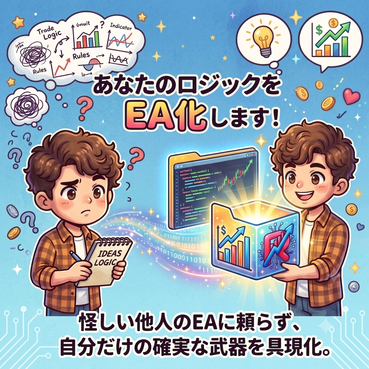 先着5名様 あなたのロジックをMT5用EAにします 実績作りで先着5名様まで特別価格！手法を正確にプログラミング イメージ1