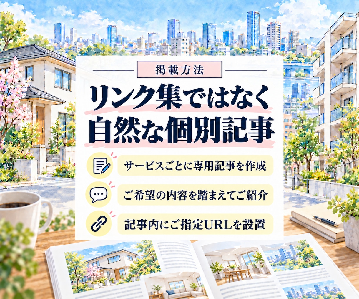 不動産関連｜良い記事作成＋自然な被リンク貼ります 3000字の紹介記事を制作・掲載！外部SEO対策にも！ イメージ3