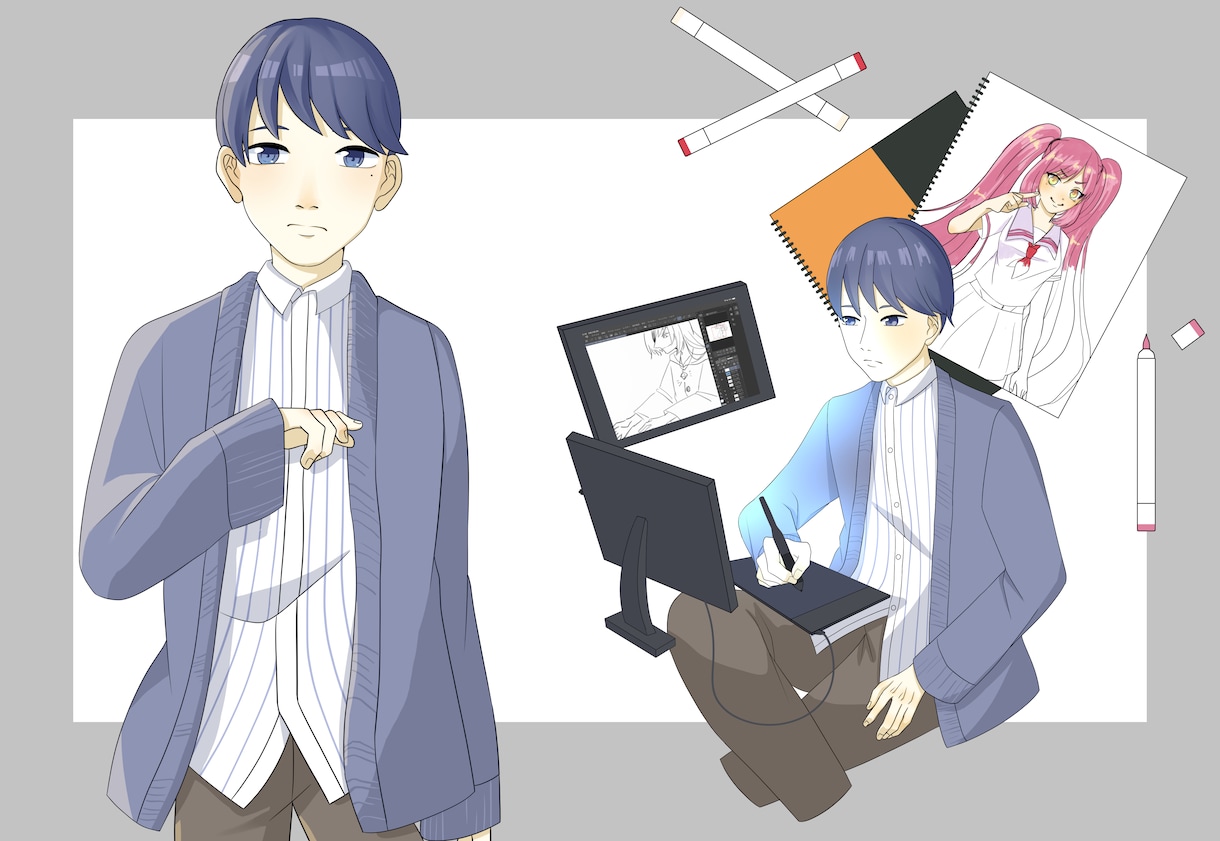 3000円〜あなたのお好みのイラストを描きます 臨機応変に対応致しますのでまずはご相談下さい！ イメージ2