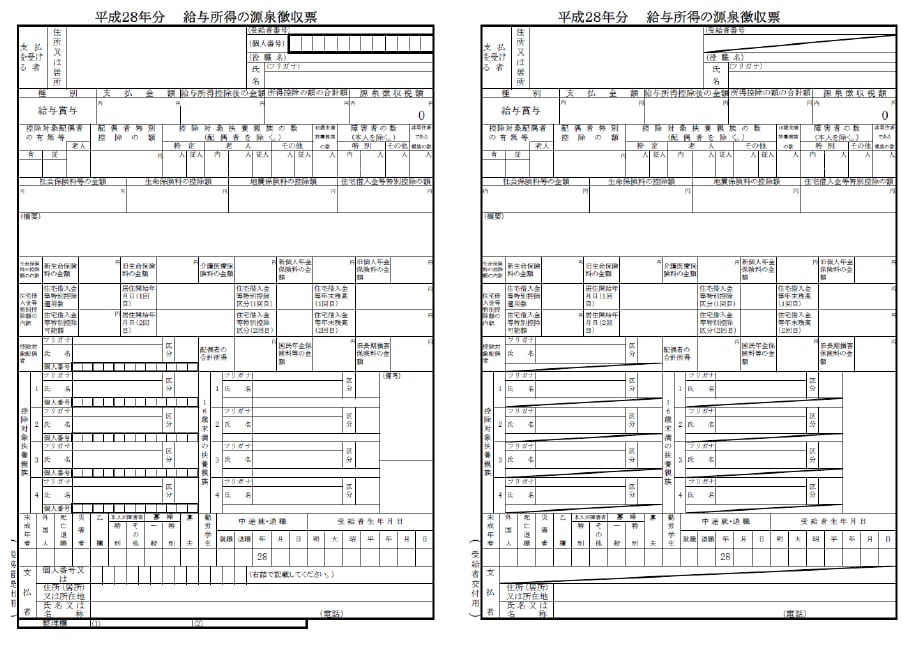 源泉徴収票の作成をします 源泉徴収票作成　源泉徴収票入力 イメージ1