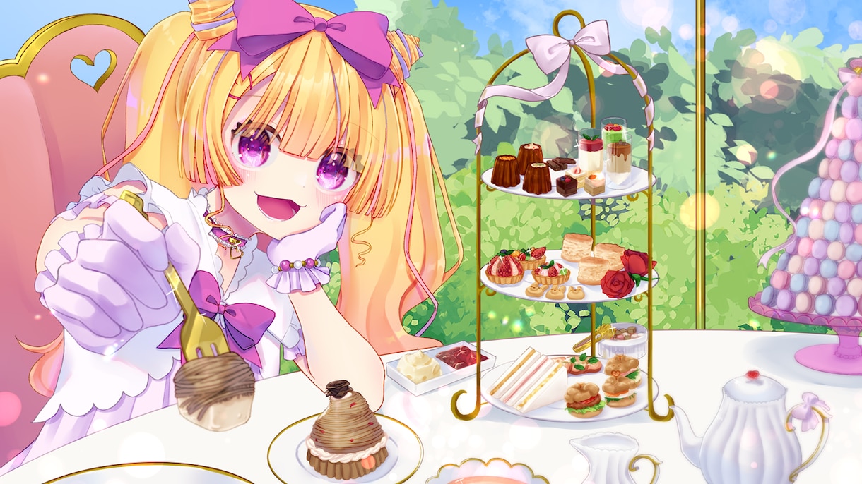 最短3日！華やかなイラストを制作します 歌ってみた、Vtuber、CD、同人誌表紙、グッズ制作などに イメージ2