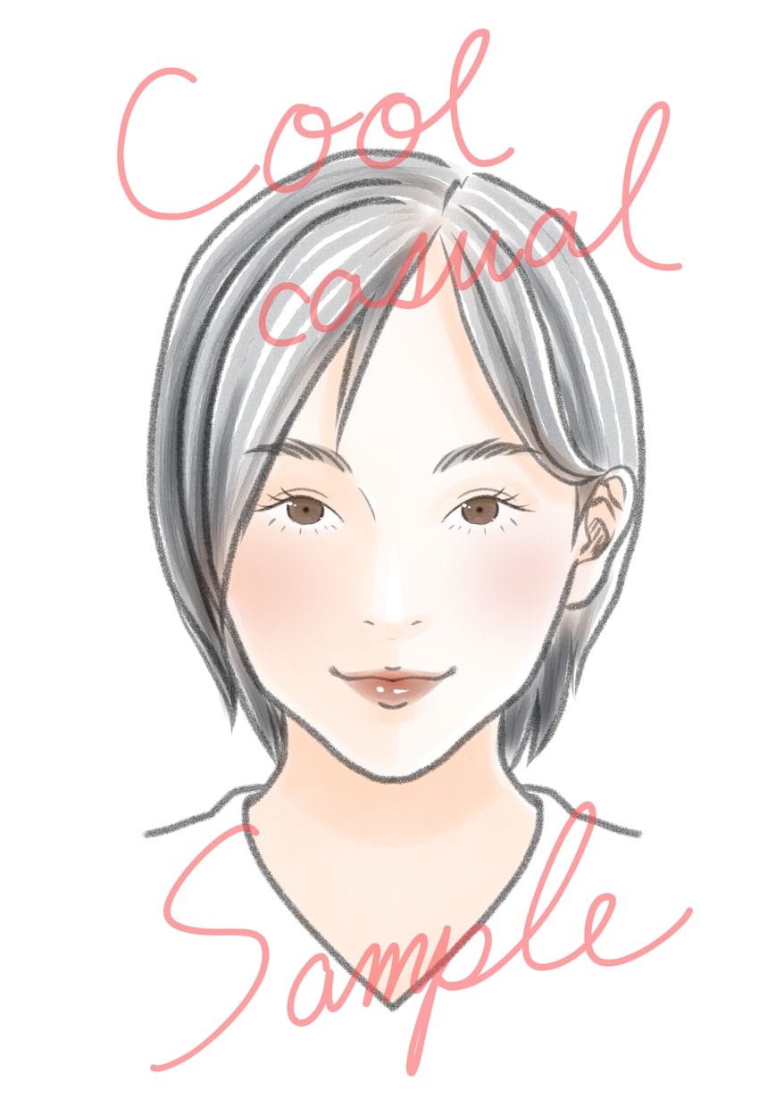 顔タイプ診断用イラスト販売します 顔タイプアドバイザー向け。お客様への分かりやすい説明の一助に イメージ5